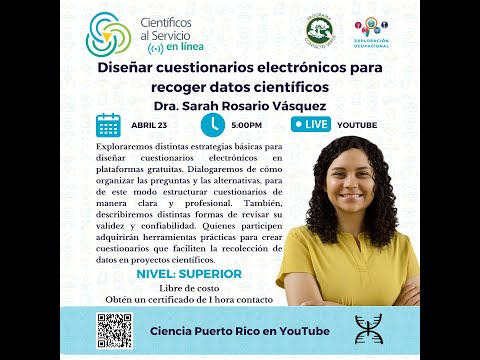 Charla Científicos al Servicio en Línea: Diseñar cuestionarios electrónicos de datos científicos