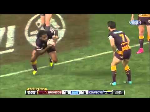 Ben Hunt Drops Ball in 2015 NRL Grand Final