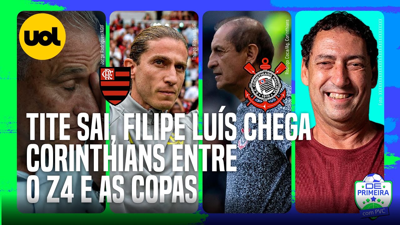 🔴 FLAMENGO SEM TITE, COM FILIPE LUÍS! CORINTHIANS E O DILEMA DO Z4 E DAS COPAS! PVC, AO VIVO
