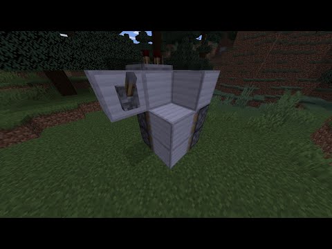 Easy 2x1 Flush Piston Door | Minecraft