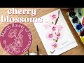 Watercolor Cherry Blossoms March Birth Month Flower