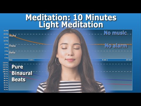 Light Meditation: 10 Minutes - 8 Hz alpha waves - Binaural Beats