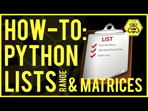 How To Python Lists Range Matrices