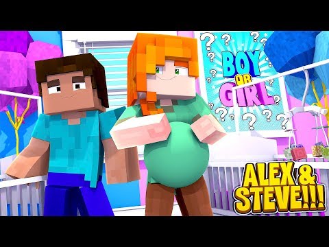 Minecraft LIFE OF ALEX & STEVE- ALEX IS PREGNANT WITH TWINS!!!
