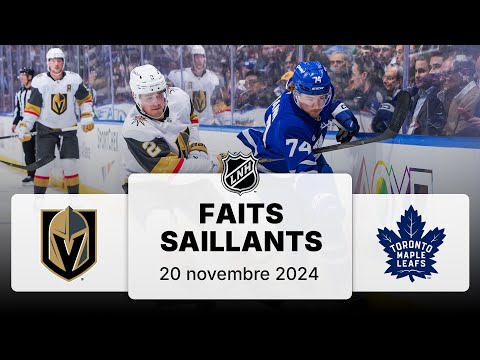 Golden Knights vs Maple Leafs 20/11/24 | Faits saillants