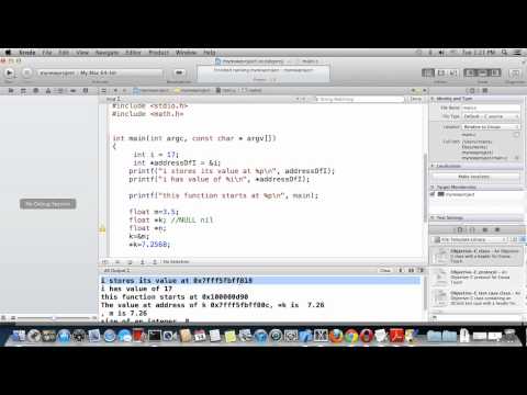 Objective C and MacOSX Programming Tutorial-11: Pointers and Adresses. (English Version)