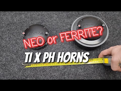 Neodymium vs Ferrite Titanium vs Phenolic Comparison for COMPRESSION DRIVERS aka HORNS! PRV Audio