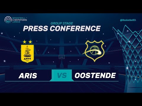Aris v Oostende - Press Conference - Basketball Champions League 2017-18