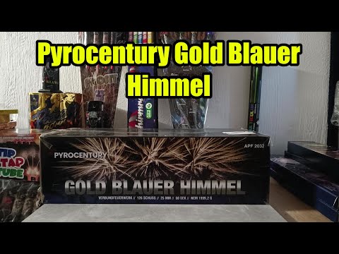 PYROCENTURY GOLD BLAUER HIMMEL / XXL VERBUND BATTERIE / 0 UHR BATTERIE