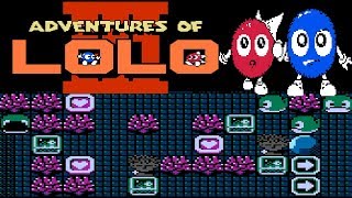 Adventures of Lolo 3 (NES, 1990) Full Game Session 🧠🔑💔