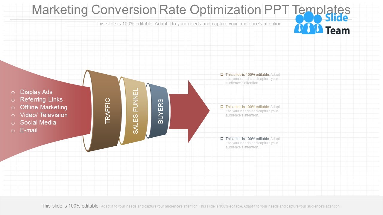 Different Marketing Conversion Rate Optimization Ppt Templates