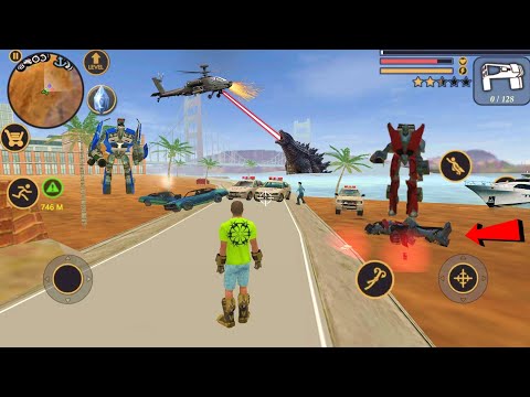 Vegas Crime Simulator (Vegas Hero Fighter Warrior Robot Car) Robot Deep Ocean - Android Gameplay HD