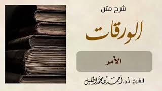 صورة شرح متن الورقات ( الأمر)