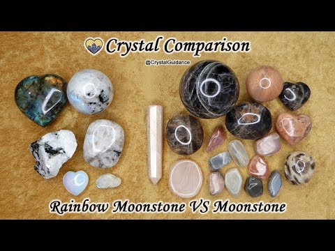 Crystal Comparison: Rainbow Moonstone VS Moonstone