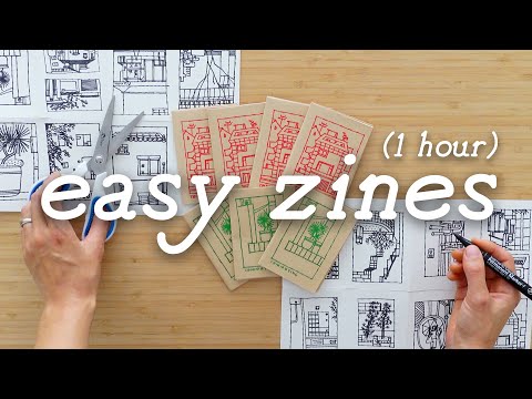 How to Make a ZINE in 1 Hour | Simple + Easy Drawing Challenge