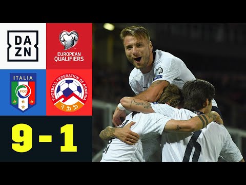 Fast zweistellig! Ciro Immobile und Co. wie im Rausch: Italien - Armenien 9:1 | EM-Quali | DAZN