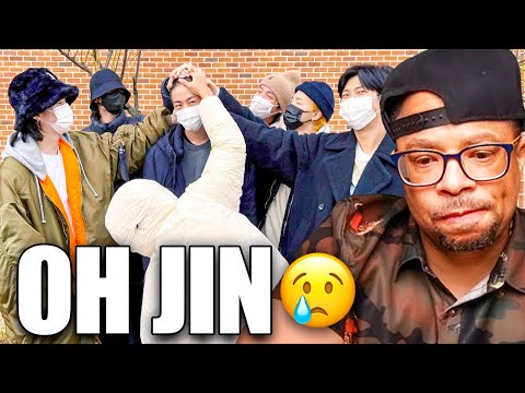 Watching Jin's Entrance Ceremony with BTS was Heartbreaking [ENG SUB BABY!!]