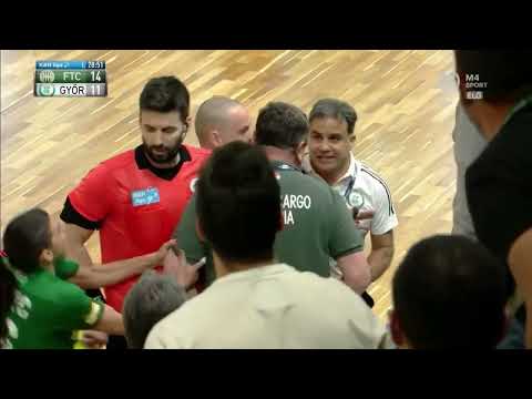 Ambros Martín fight with Gábor Elek - Fradi-Győr women’s handball