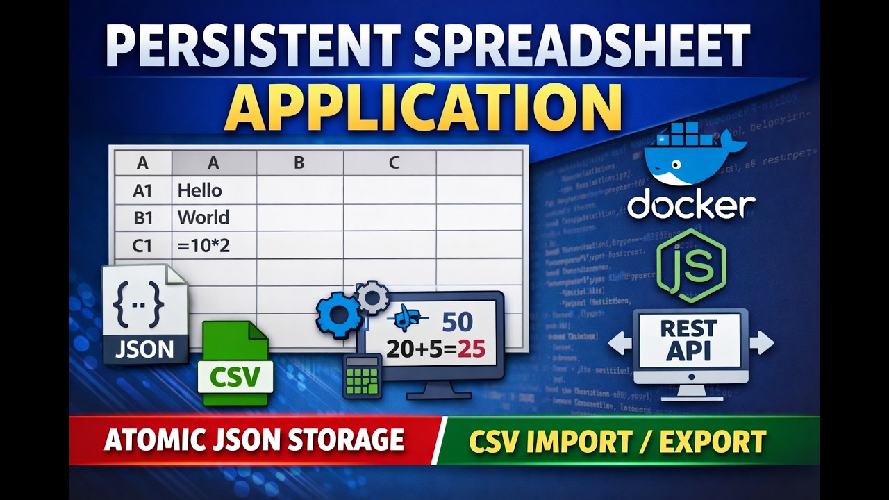 Persistent Spreadsheet Application with Atomic JSON Storage | Docker | Node.js | CSV Import/Export