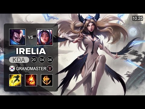 T1 Clozer Irelia Mid vs Yasuo - KR Grandmaster Patch 10.25