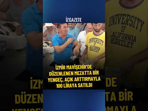 İzmir Mavişehir’de düzenlenen mezatta bir yengeç, açık arttırmayla 100 liraya satıldı #mezat #izmir