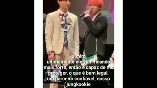 Jimin dizendo que Jungkook estava ficando forte para proteger ele #jikook #jkjm #888