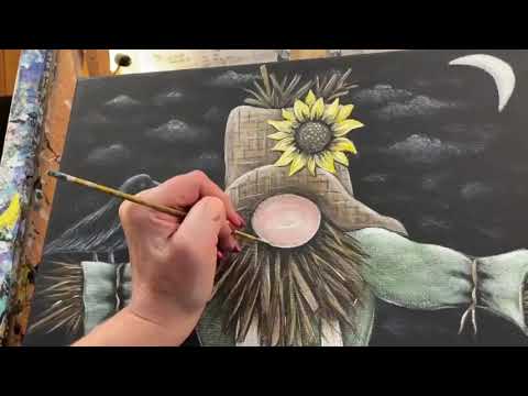 Scarecrow Gnome Painting Tutorial Timelapse