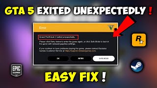 GTA 5 Exited Unexpectedly Error FIX 2025 | 100% Working Solution for PC & Laptop
