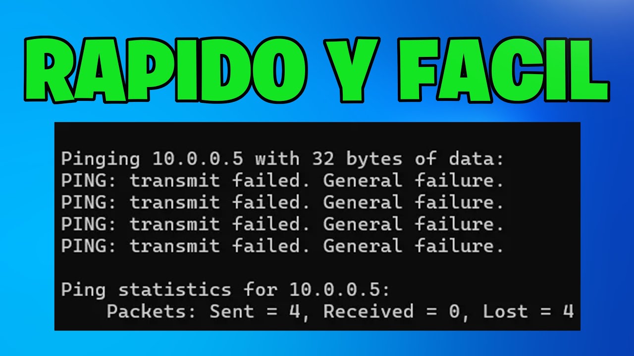 Solución: Error General de Ping en Windows | Sin Conexión / Ping Failed ✅