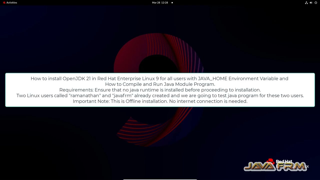 OpenJDK 21 installation on RHEL 9 | How to install Java 21 on Linux with JAVA_HOME