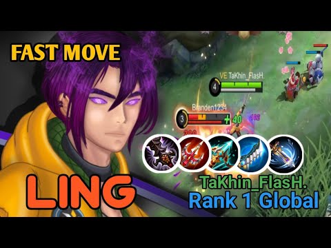 9 MIN 10 KILL!! Ling Fast Hand Movement |  Top 1 Global Ling by TaKhin_FlasH.  - MLBB