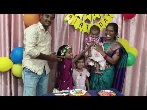 Kiranya sri Ist birthday cake cutting scene 