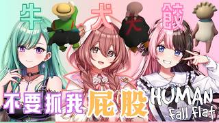 不要抓我屁股！Beni的大屁屁讓Hinano跟Moka控制不住？！超ㄎㄧㄤ超熱血《Human Fall Flat》【VSPO中文精華】#橘ひなの #八雲べに #甘結もか #ぶいすぽ #vspo 