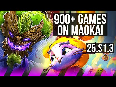 MAOKAI & Draven vs YUUMI & Zeri (SUP) | 900+ games | KR Grandmaster | 25.S1.3