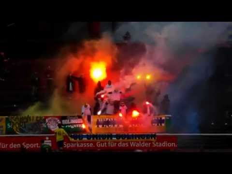 Pyro Aktion von Union Solingen beim Derby gegen VFB Solingen