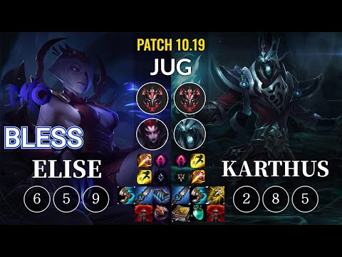 DMO bless Elise vs Karthus Jungle - KR Patch 10.19