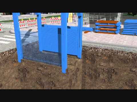 Slide Rail Trench Shoring System