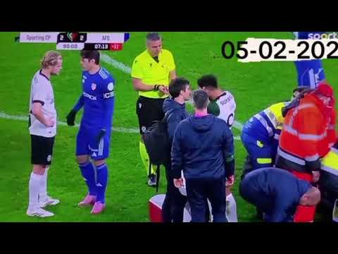 Imagens Chocantes Jogador do Sporting parte a Perna ao Adversário #sporing #alverca #portugal 