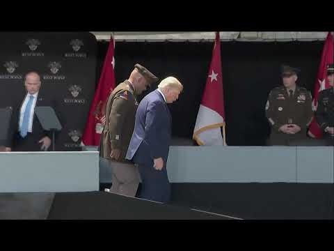 Trump Runs Down Ramp!!!