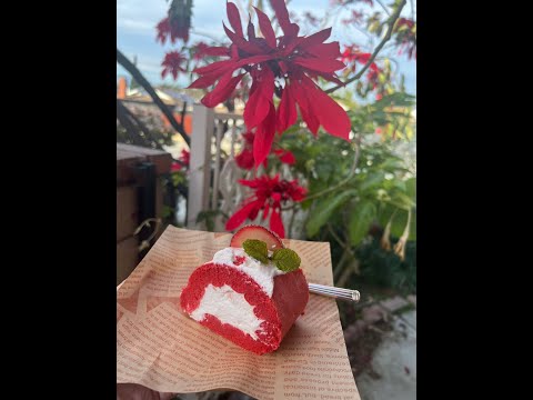 Red Velvet roll cake~The first dessert in 2024