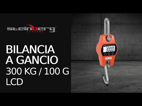 Video - Bilancia a gancio - 300 kg / 100 g - arancione