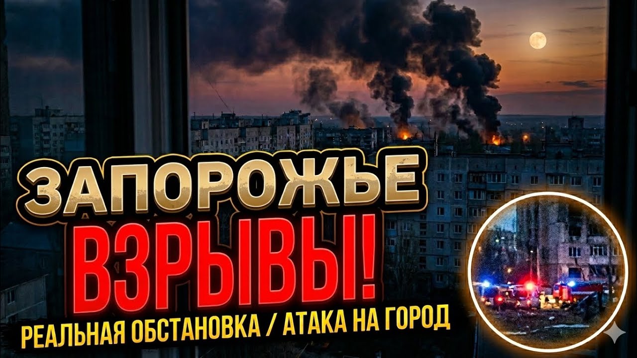 Запорожье ВЗРЫВЫ!!! МАССИРОВАННАЯ АТАКА НА ГОРОД 02.05.2026