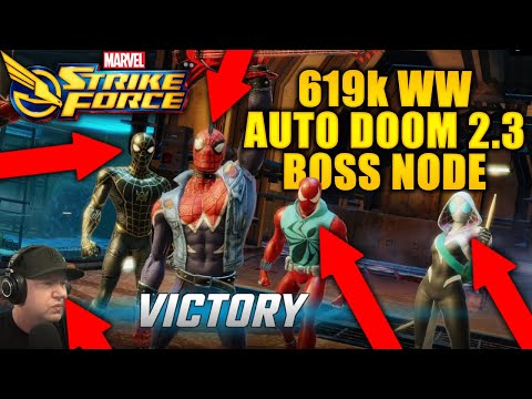 3 Star Spider Punk Destroys Doom 2.3 Boss - MARVEL Strike Force - MSF