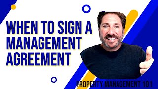 When to Sign a Management Agreement|| Property Management 101|| #propertymanagement #propertymanager