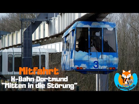 Mitfahrt H Bahn Dortmund - "Mitten in die Störung" - Technologiepark - (fast) Campus Süd - Uni/SBahn