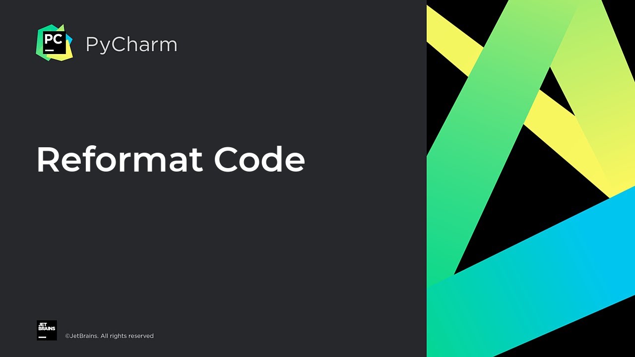 How to reformat your code in PyCharm