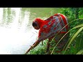 Cast Net Fishing Beautiful Village Woman Catching Fish With A Cast Net Village Extra Part 03
