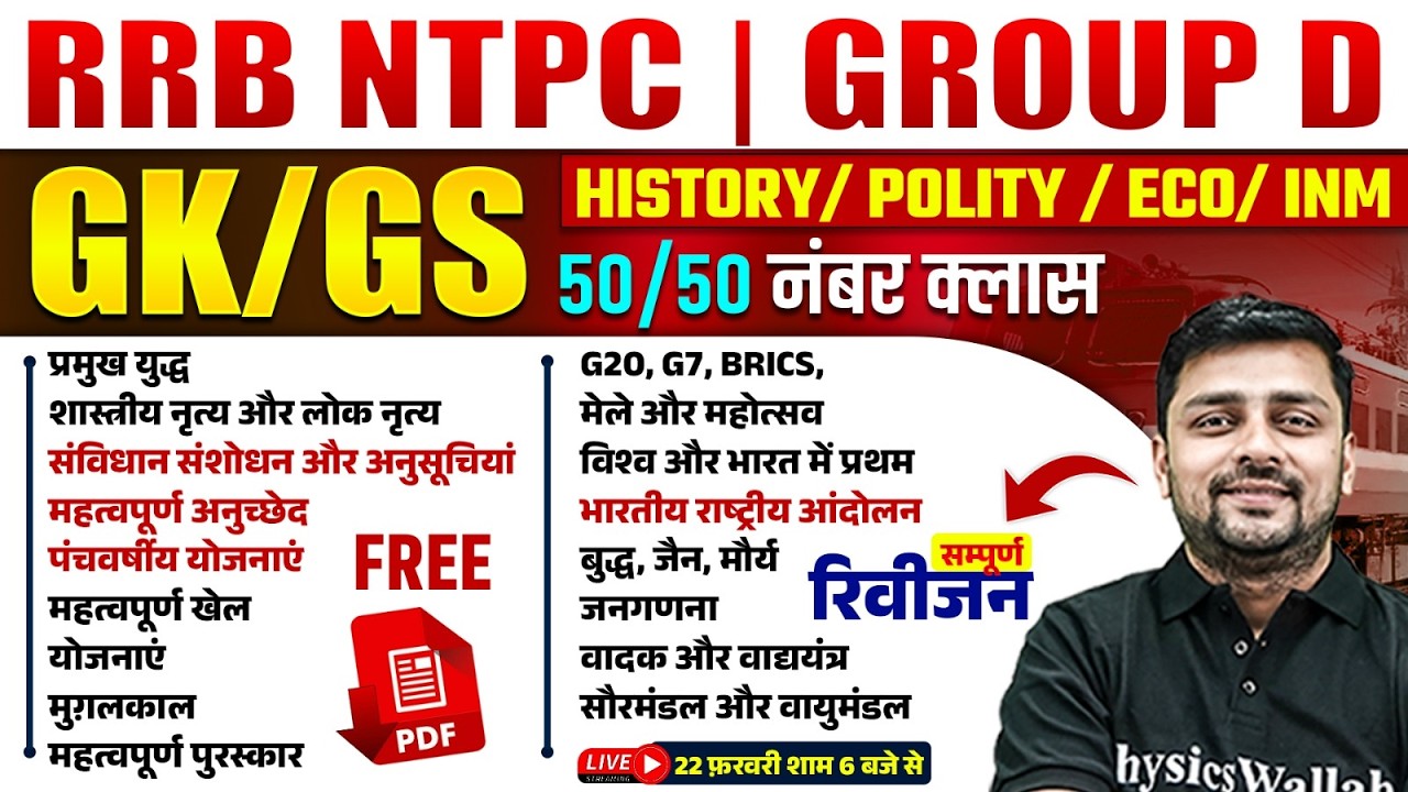 RRB NTPC GK GS Marathon 2026 | GK GS Revision For RRB NTPC 2026 | RRB Group D GK GS By Akshay Sir