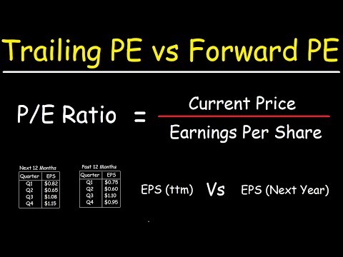 The Price To Earnings Ratio - Trailing PE vs Forward PE Ratios