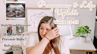 PREGNANCY UPDATE | HIGH BLOOD PRESSURE PREGNANCY | PREGNANCY UPDATE WEEK 13-18